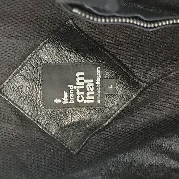 LIFER BRAND - CRIMINAL | LEATHER JACKET | LARGE - Picture 3 of 5